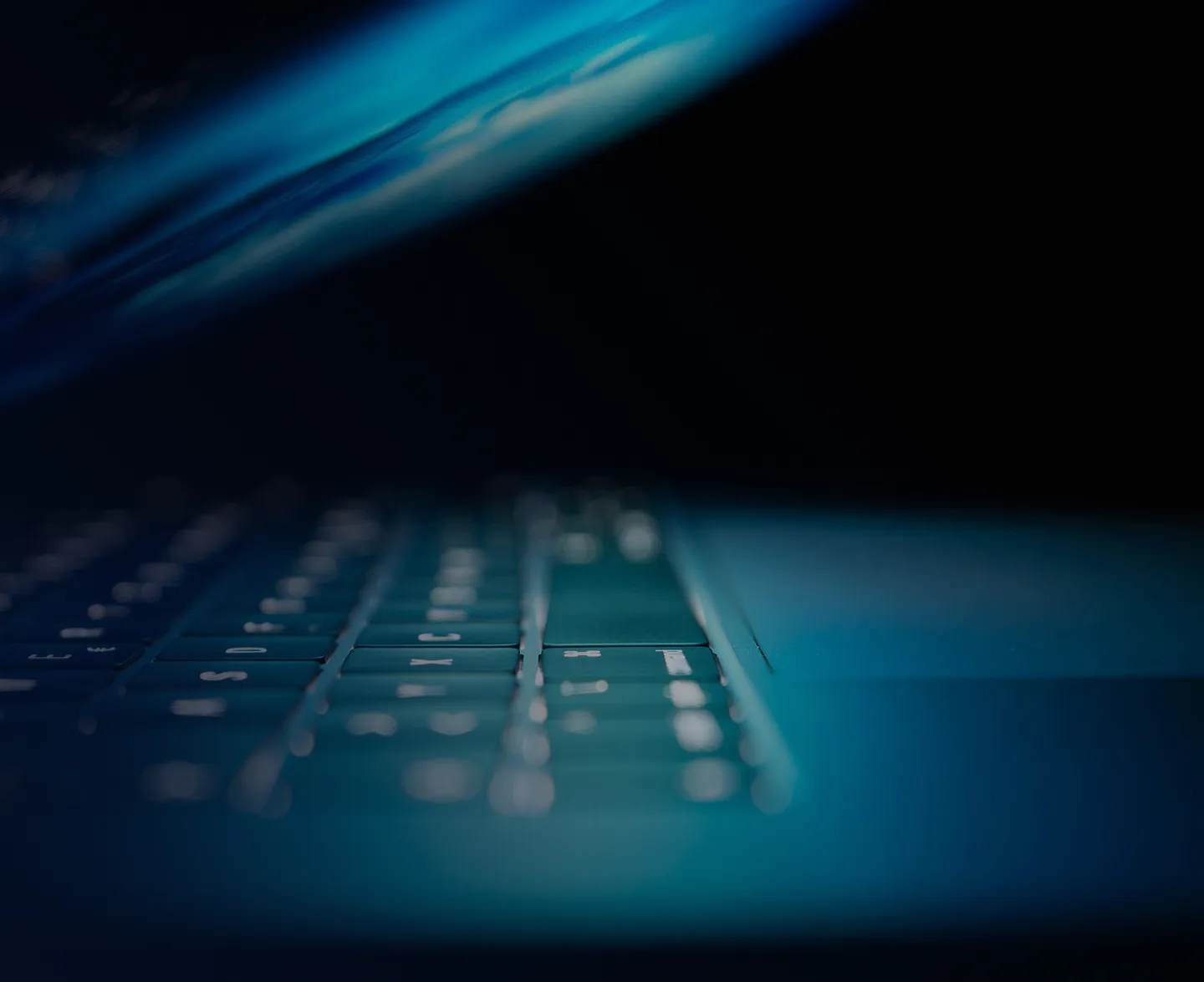 Close up of laptop
