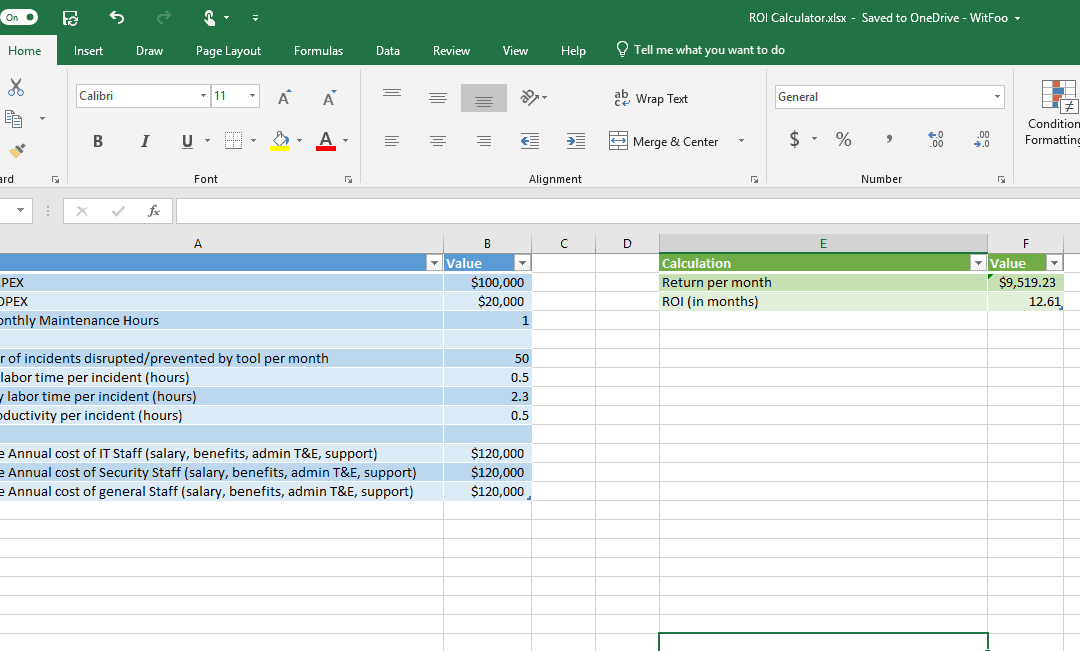 ROI Calculation